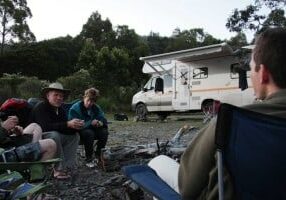 Beautiful freedom camping in Tasmania when travelling in a self contained campervan